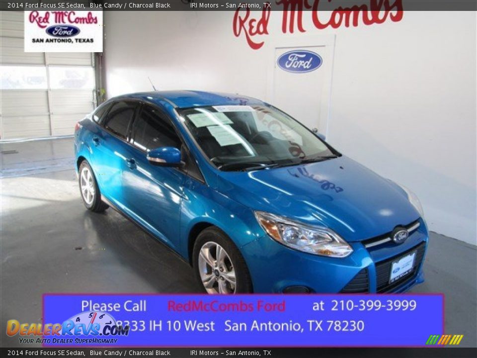2014 Ford Focus SE Sedan Blue Candy / Charcoal Black Photo #1