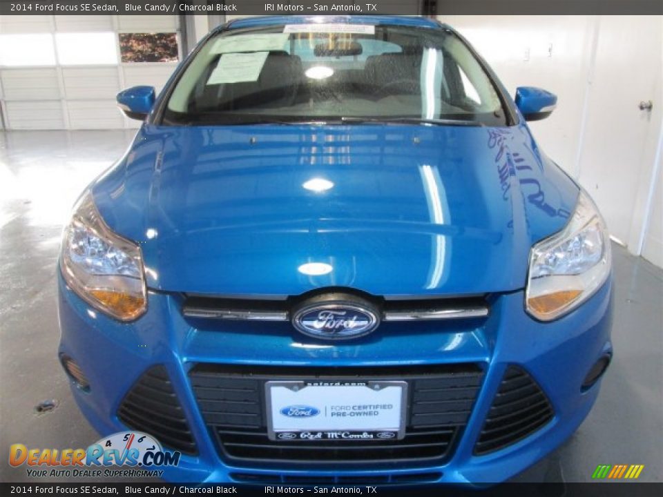 2014 Ford Focus SE Sedan Blue Candy / Charcoal Black Photo #3