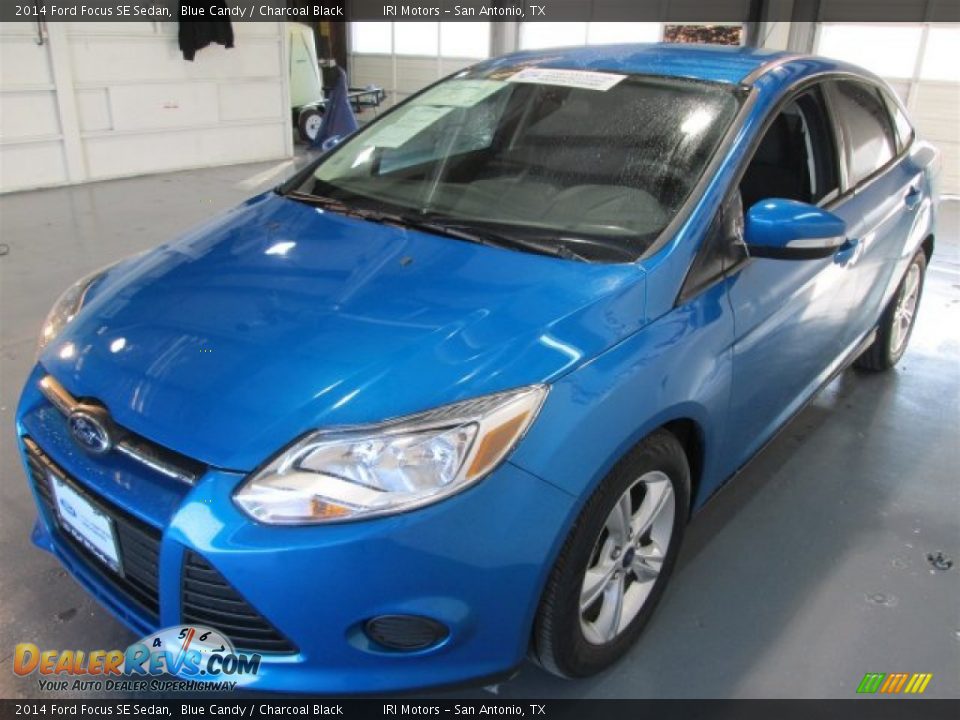 2014 Ford Focus SE Sedan Blue Candy / Charcoal Black Photo #4