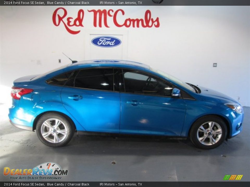 2014 Ford Focus SE Sedan Blue Candy / Charcoal Black Photo #9