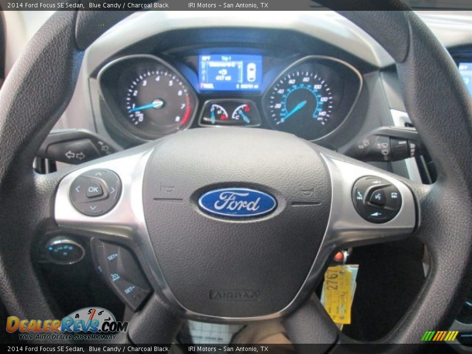 2014 Ford Focus SE Sedan Blue Candy / Charcoal Black Photo #21