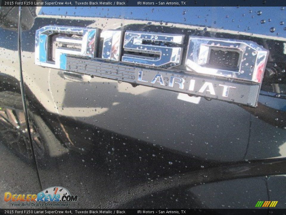 2015 Ford F150 Lariat SuperCrew 4x4 Tuxedo Black Metallic / Black Photo #2