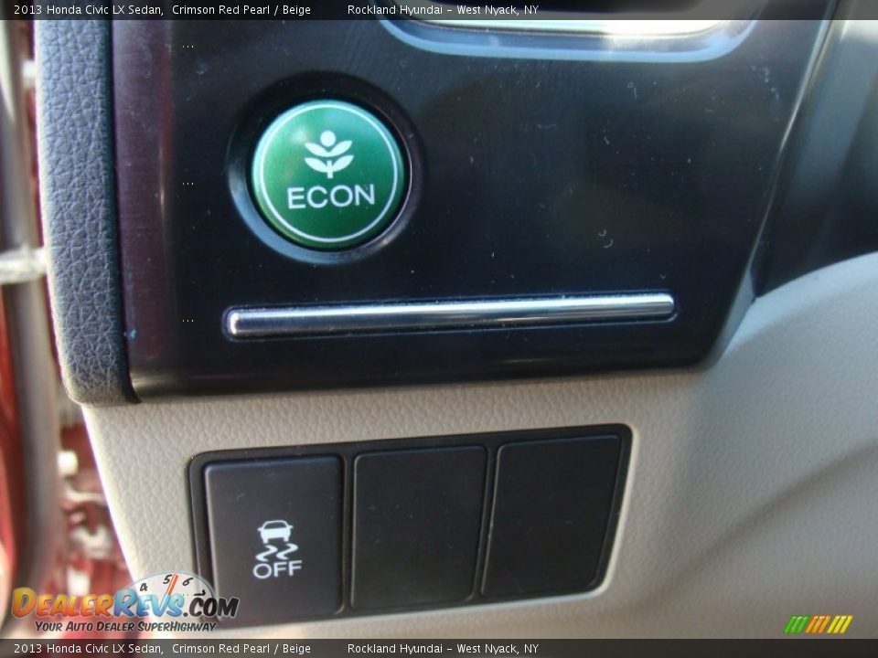 2013 Honda Civic LX Sedan Crimson Red Pearl / Beige Photo #12