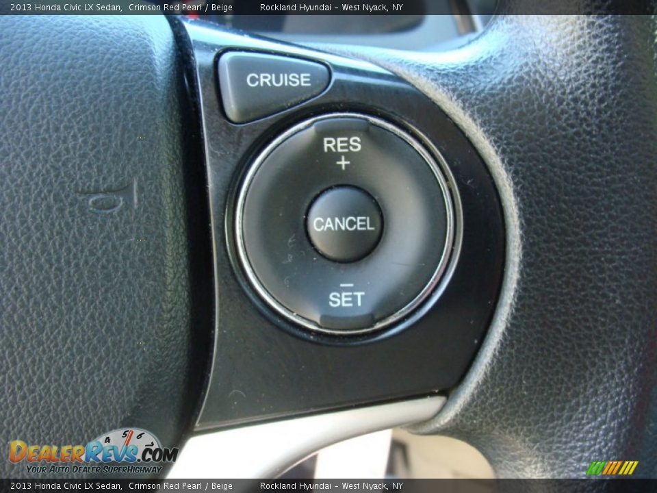 2013 Honda Civic LX Sedan Crimson Red Pearl / Beige Photo #15