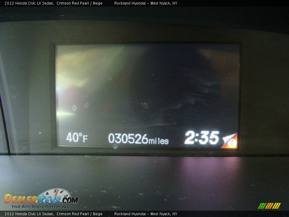 2013 Honda Civic LX Sedan Crimson Red Pearl / Beige Photo #16