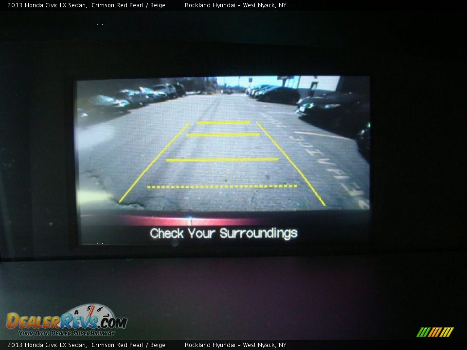 2013 Honda Civic LX Sedan Crimson Red Pearl / Beige Photo #17