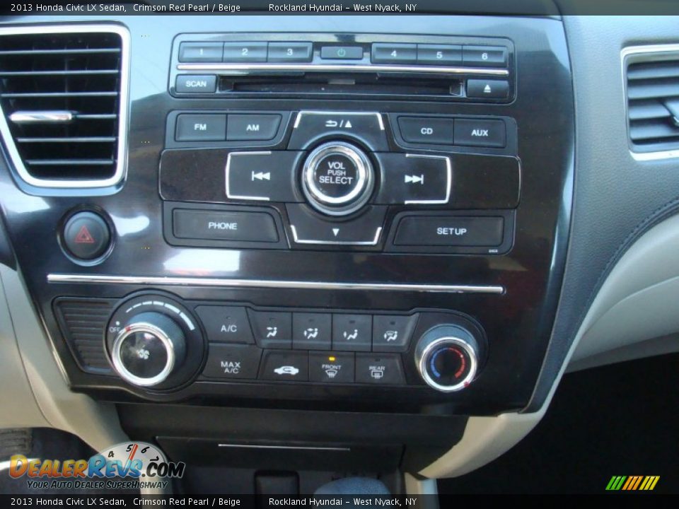 2013 Honda Civic LX Sedan Crimson Red Pearl / Beige Photo #18