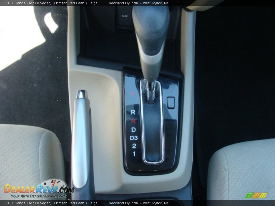 2013 Honda Civic LX Sedan Crimson Red Pearl / Beige Photo #20