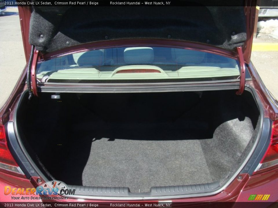 2013 Honda Civic LX Sedan Crimson Red Pearl / Beige Photo #22