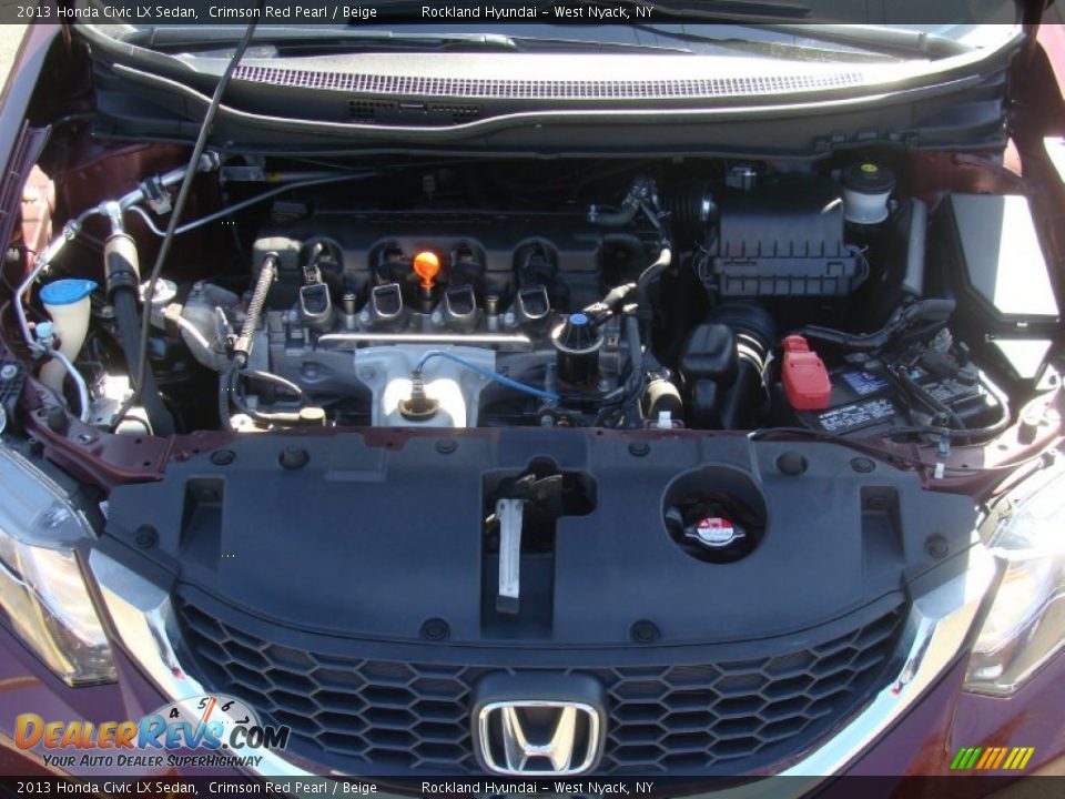 2013 Honda Civic LX Sedan Crimson Red Pearl / Beige Photo #30
