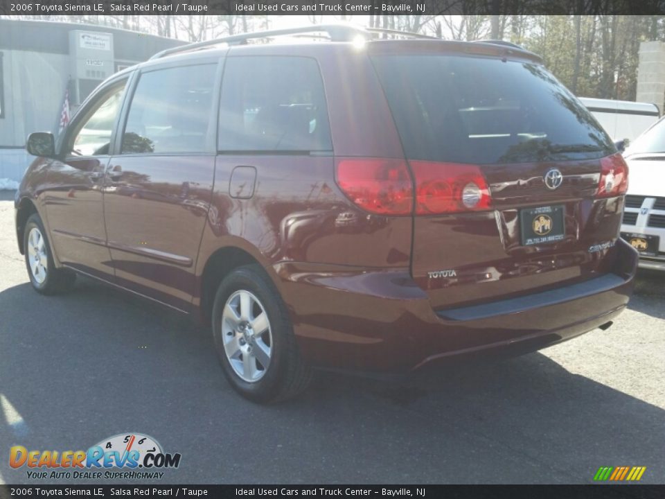 2006 Toyota Sienna LE Salsa Red Pearl / Taupe Photo #4