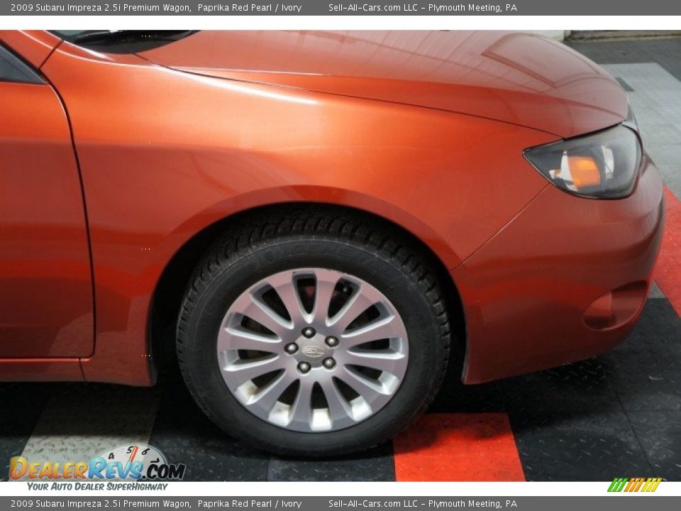 2009 Subaru Impreza 2.5i Premium Wagon Paprika Red Pearl / Ivory Photo #36