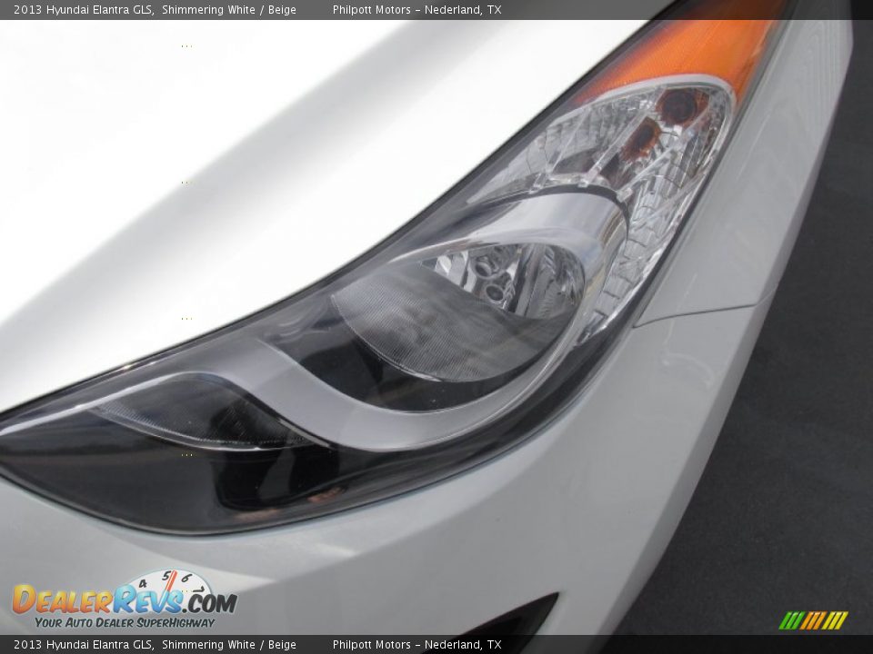 2013 Hyundai Elantra GLS Shimmering White / Beige Photo #6