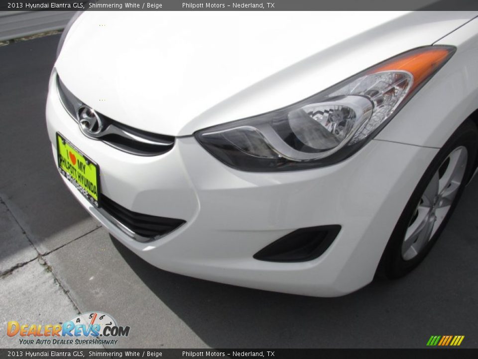 2013 Hyundai Elantra GLS Shimmering White / Beige Photo #7