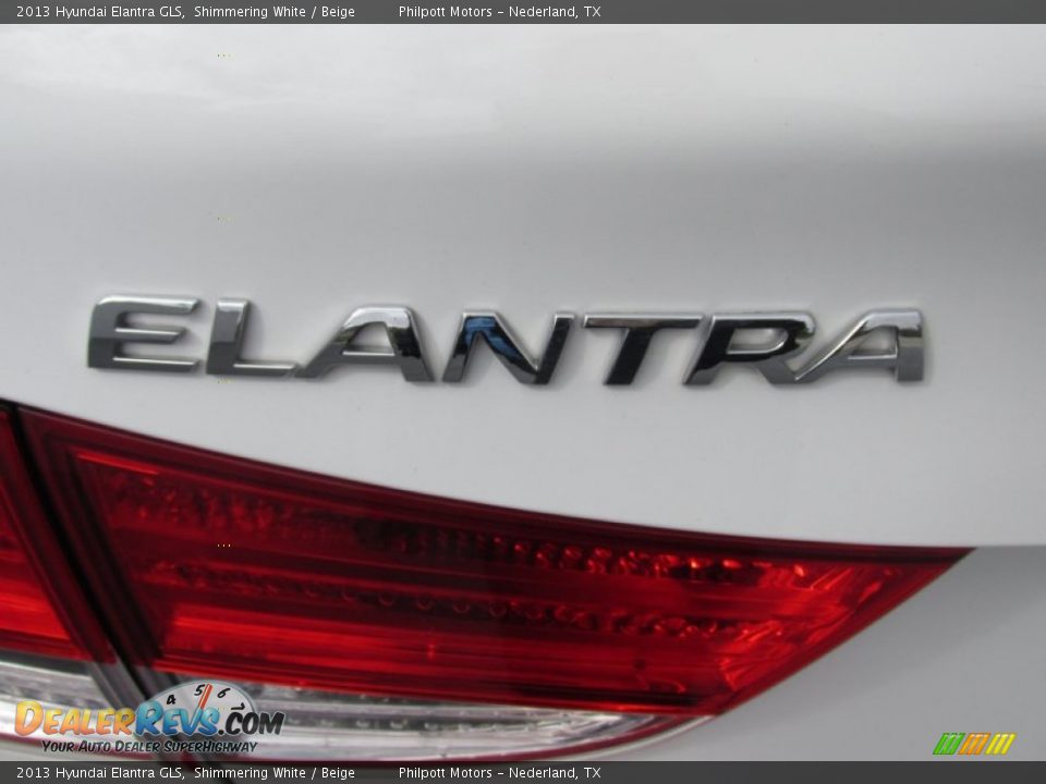 2013 Hyundai Elantra GLS Shimmering White / Beige Photo #13