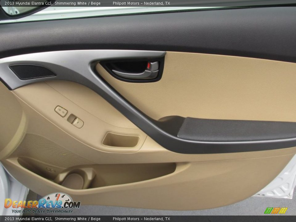 2013 Hyundai Elantra GLS Shimmering White / Beige Photo #22