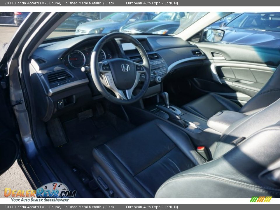 2011 Honda Accord EX-L Coupe Polished Metal Metallic / Black Photo #15