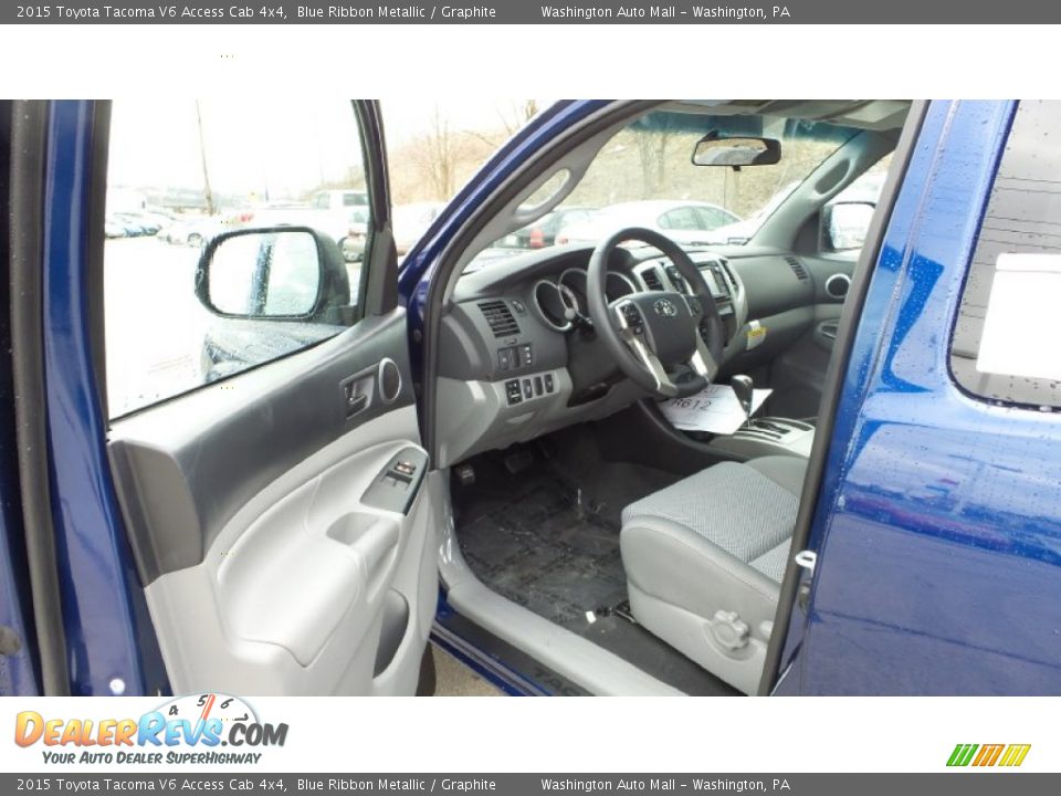 2015 Toyota Tacoma V6 Access Cab 4x4 Blue Ribbon Metallic / Graphite Photo #9