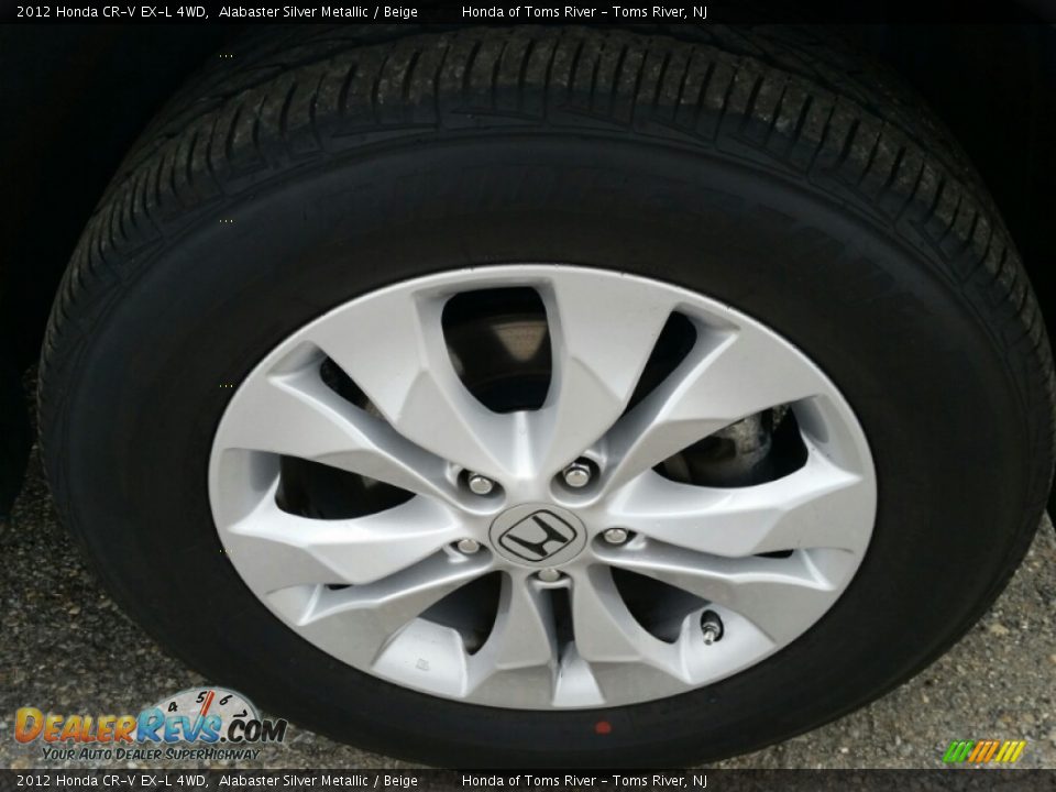 2012 Honda CR-V EX-L 4WD Alabaster Silver Metallic / Beige Photo #11