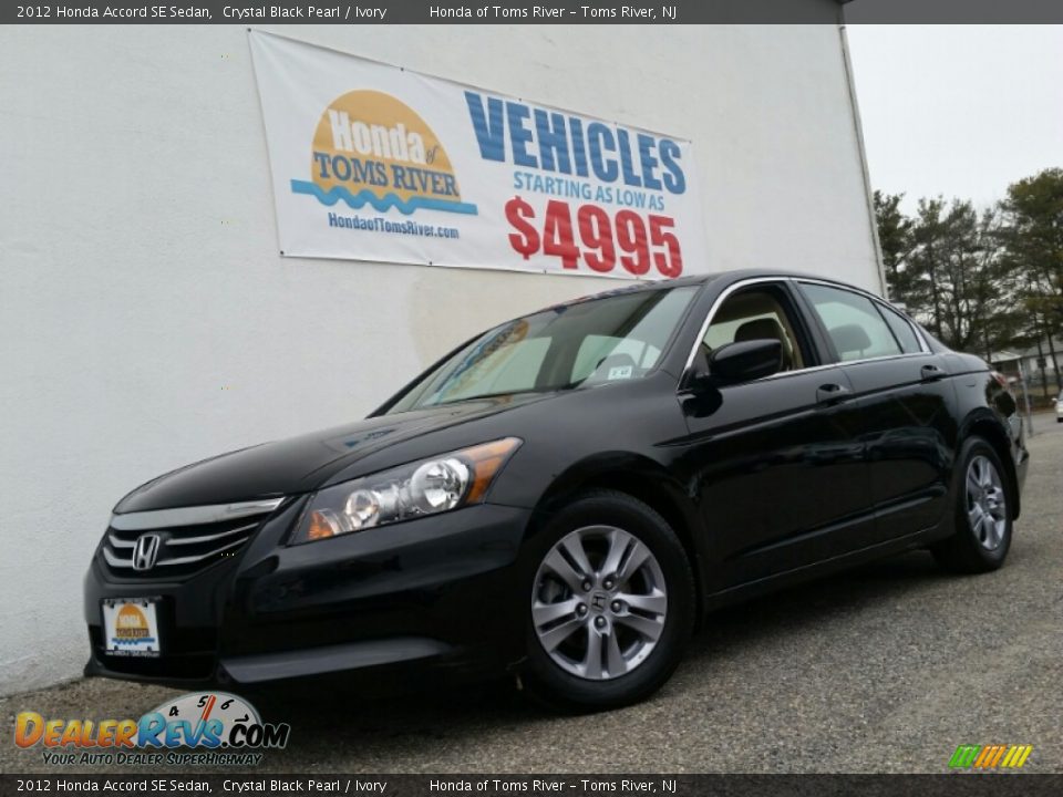 2012 Honda Accord SE Sedan Crystal Black Pearl / Ivory Photo #1
