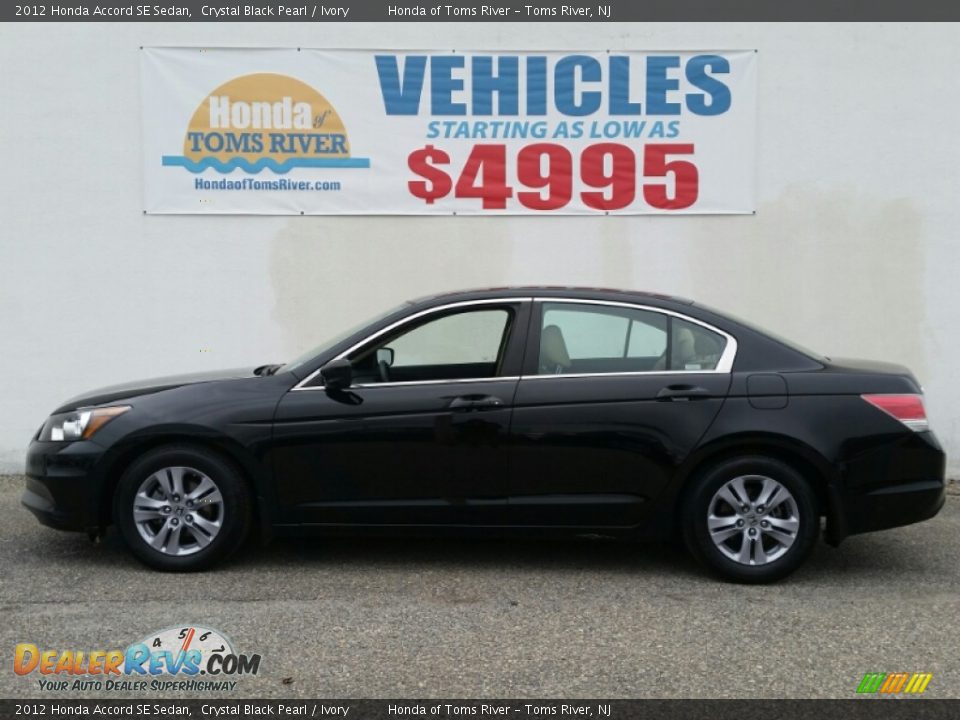 2012 Honda Accord SE Sedan Crystal Black Pearl / Ivory Photo #3