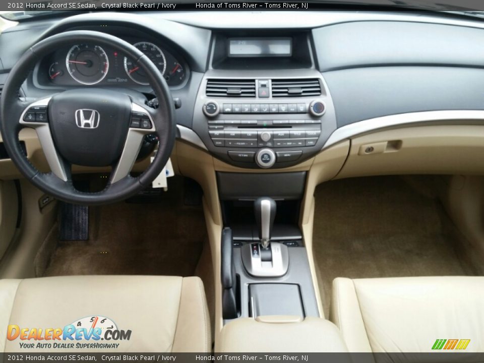 2012 Honda Accord SE Sedan Crystal Black Pearl / Ivory Photo #13