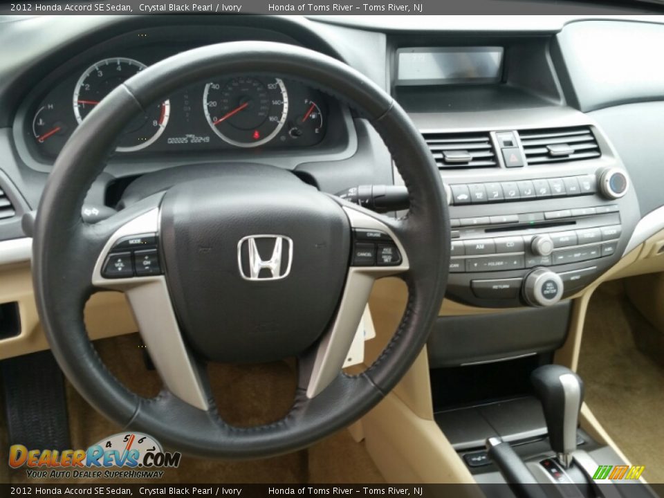 2012 Honda Accord SE Sedan Crystal Black Pearl / Ivory Photo #14