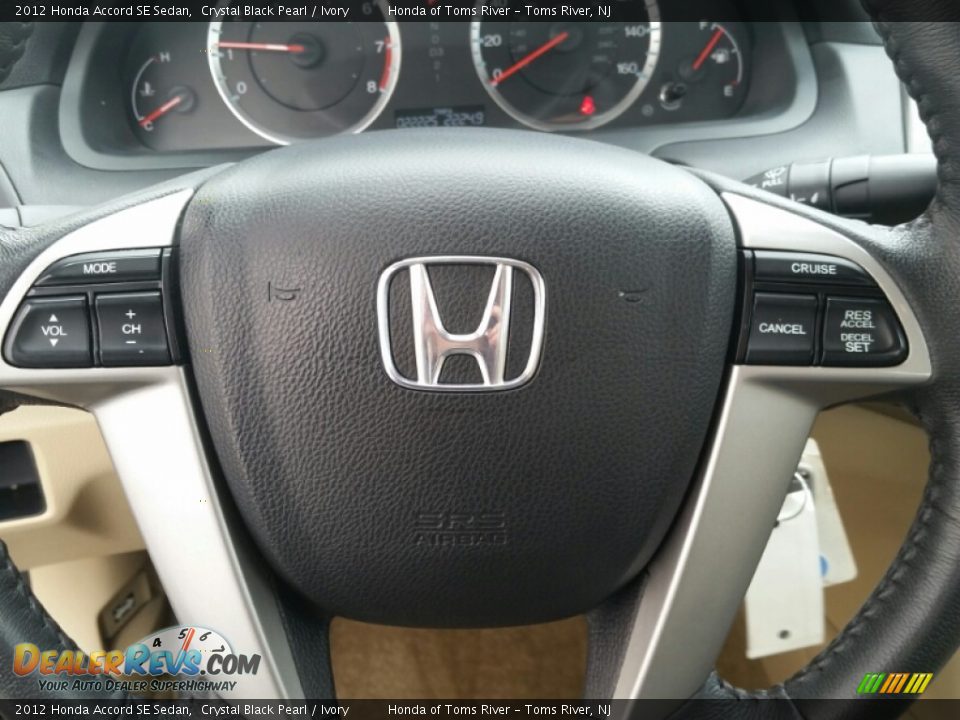 2012 Honda Accord SE Sedan Crystal Black Pearl / Ivory Photo #15