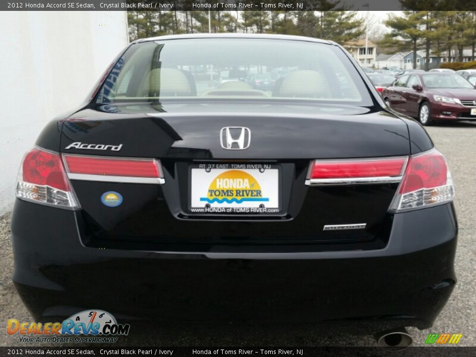 2012 Honda Accord SE Sedan Crystal Black Pearl / Ivory Photo #22