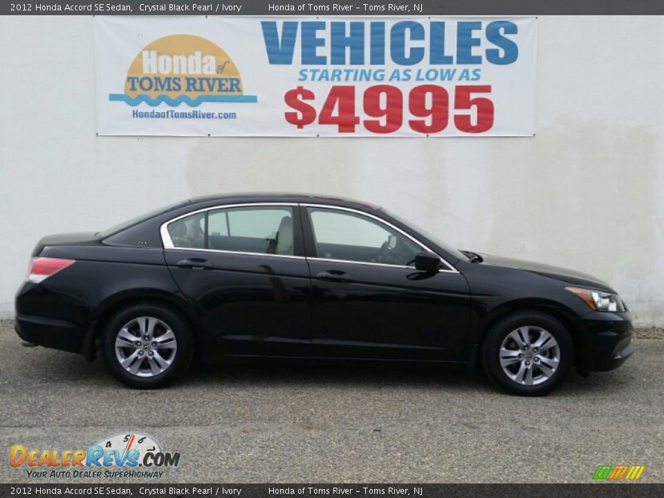 2012 Honda Accord SE Sedan Crystal Black Pearl / Ivory Photo #24