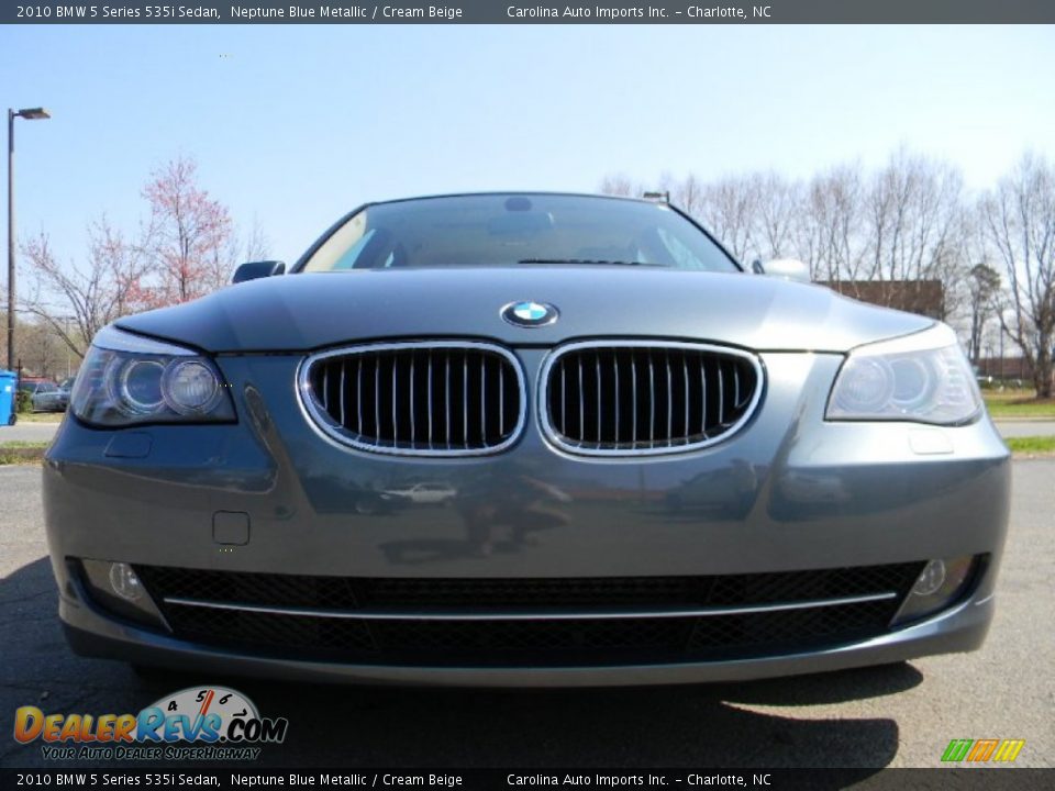 2010 BMW 5 Series 535i Sedan Neptune Blue Metallic / Cream Beige Photo #4