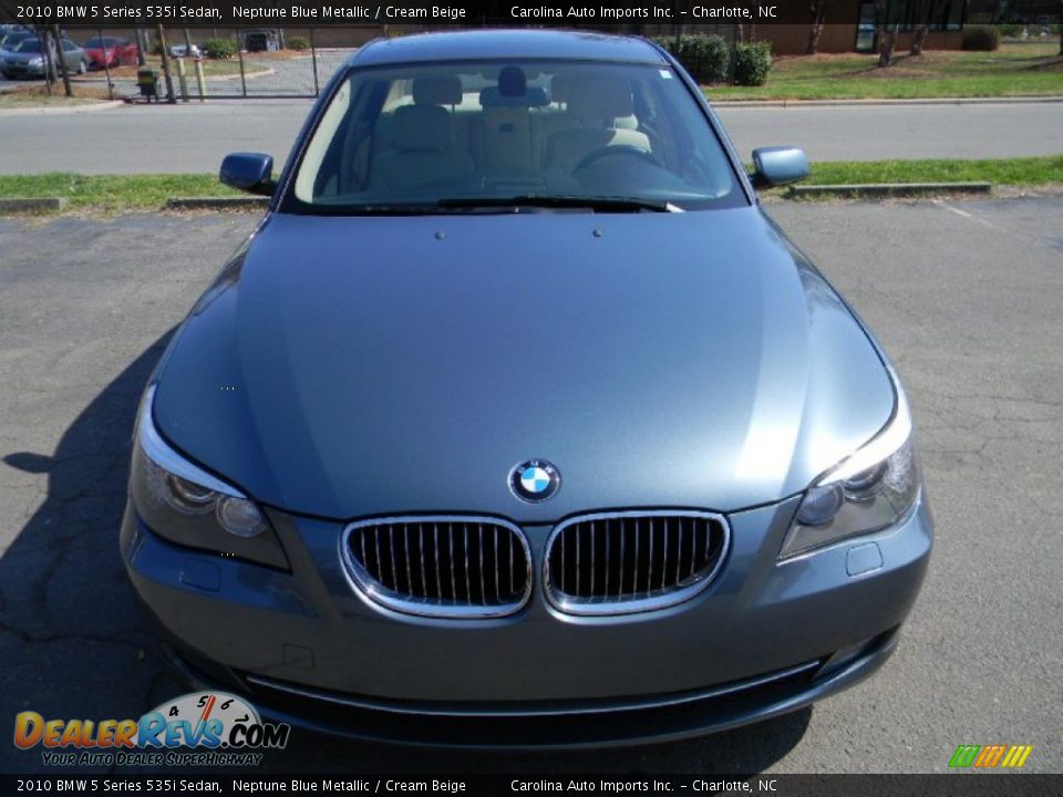 2010 BMW 5 Series 535i Sedan Neptune Blue Metallic / Cream Beige Photo #5