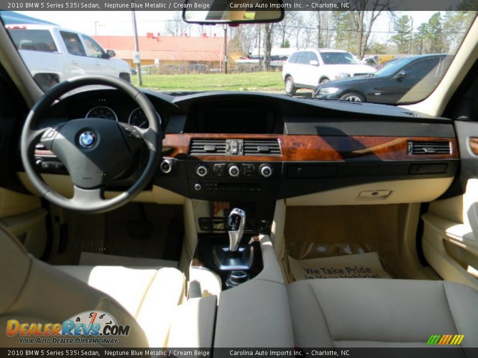 2010 BMW 5 Series 535i Sedan Neptune Blue Metallic / Cream Beige Photo #13