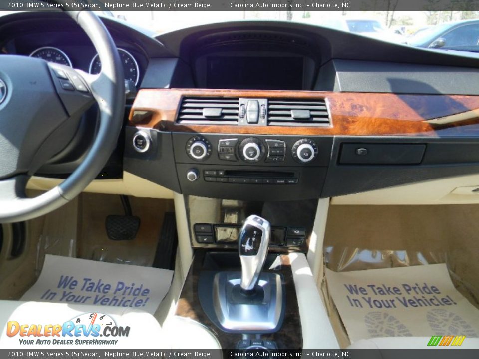 2010 BMW 5 Series 535i Sedan Neptune Blue Metallic / Cream Beige Photo #15