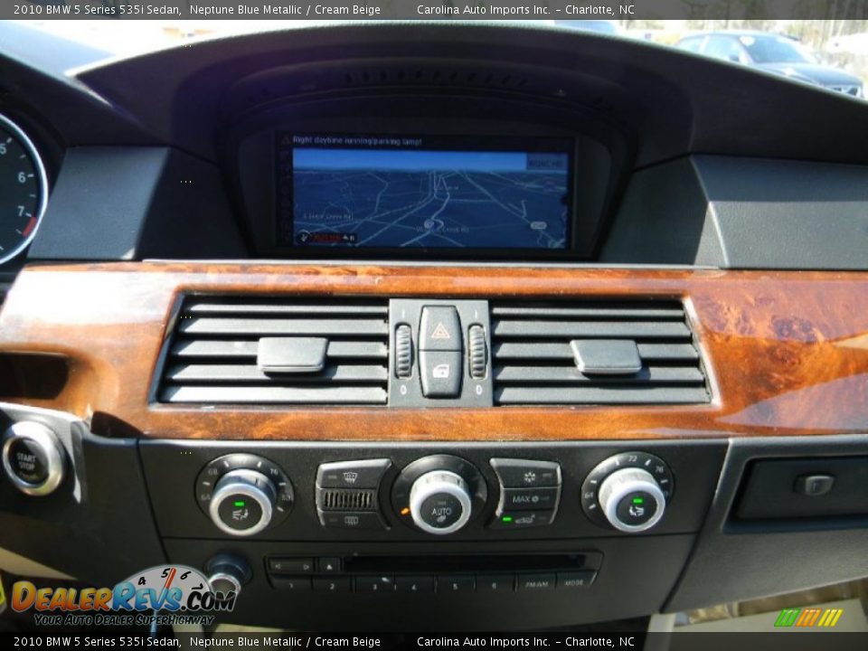 2010 BMW 5 Series 535i Sedan Neptune Blue Metallic / Cream Beige Photo #16