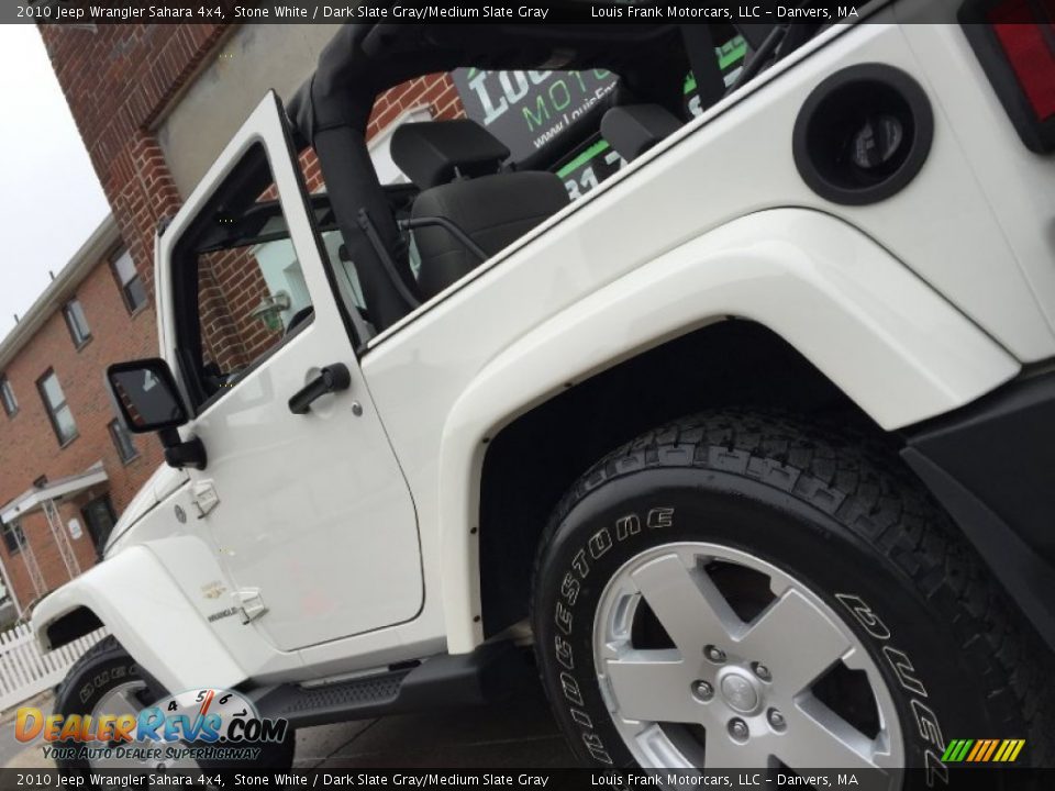 2010 Jeep Wrangler Sahara 4x4 Stone White / Dark Slate Gray/Medium Slate Gray Photo #14