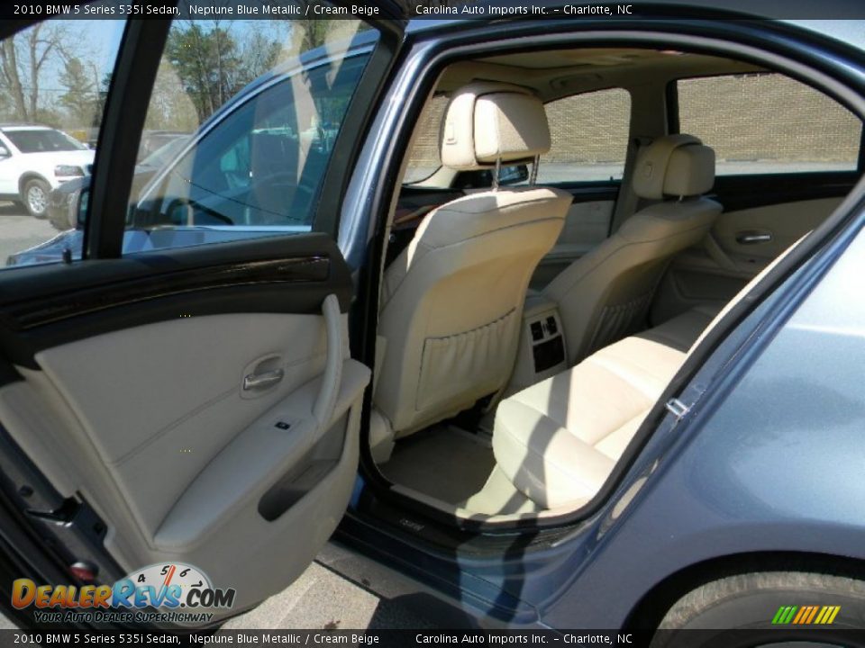 2010 BMW 5 Series 535i Sedan Neptune Blue Metallic / Cream Beige Photo #19