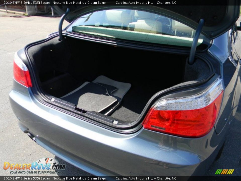 2010 BMW 5 Series 535i Sedan Neptune Blue Metallic / Cream Beige Photo #20