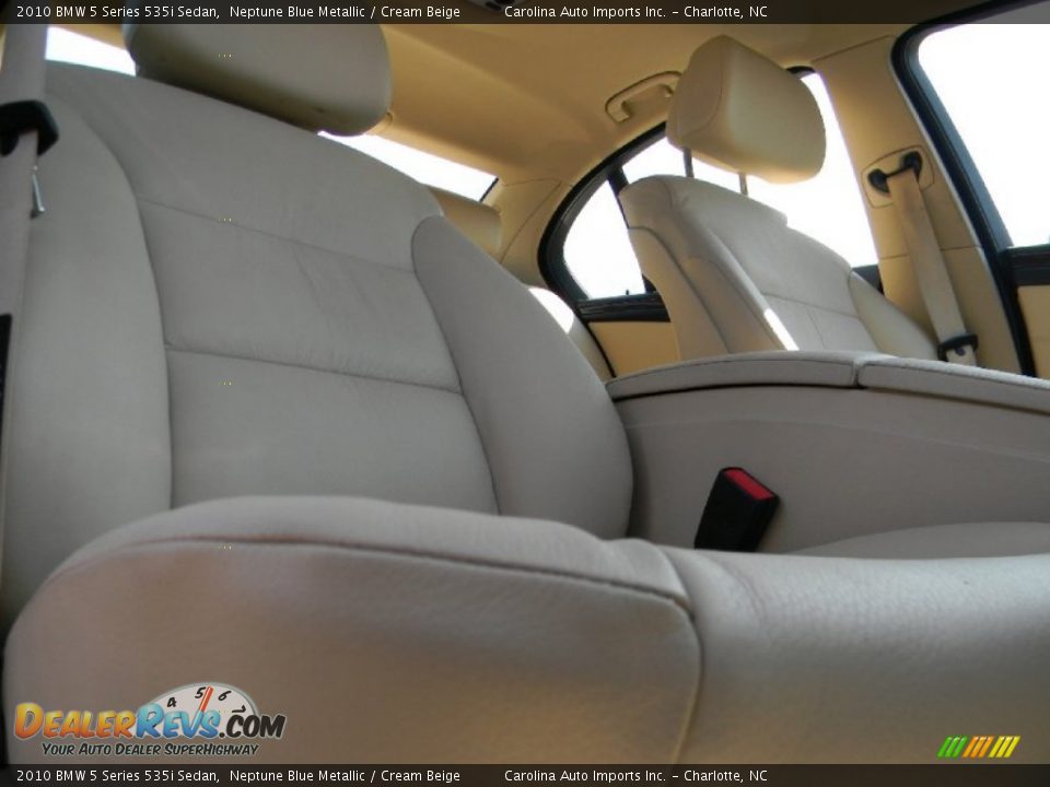 2010 BMW 5 Series 535i Sedan Neptune Blue Metallic / Cream Beige Photo #22