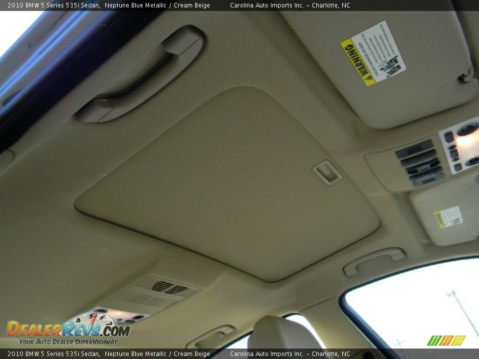 2010 BMW 5 Series 535i Sedan Neptune Blue Metallic / Cream Beige Photo #23