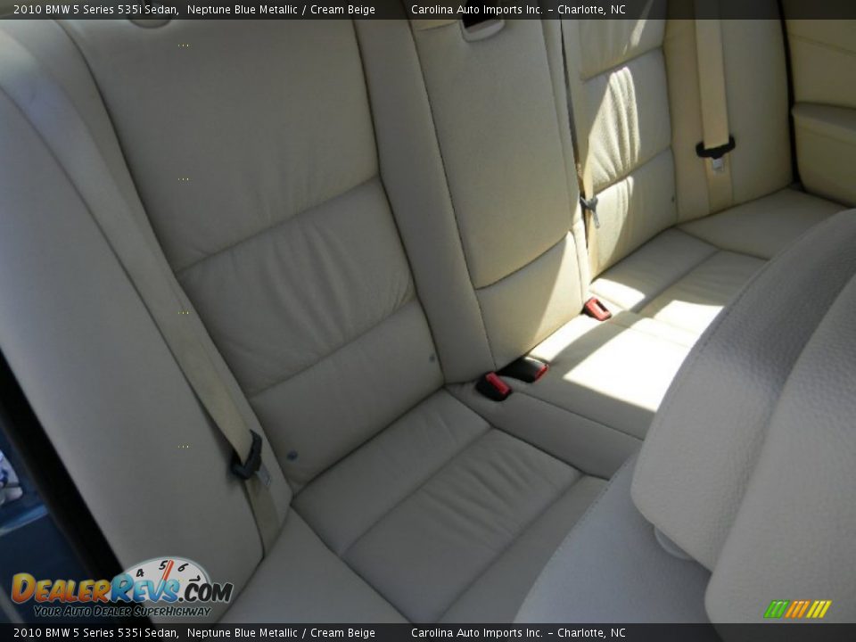 2010 BMW 5 Series 535i Sedan Neptune Blue Metallic / Cream Beige Photo #24