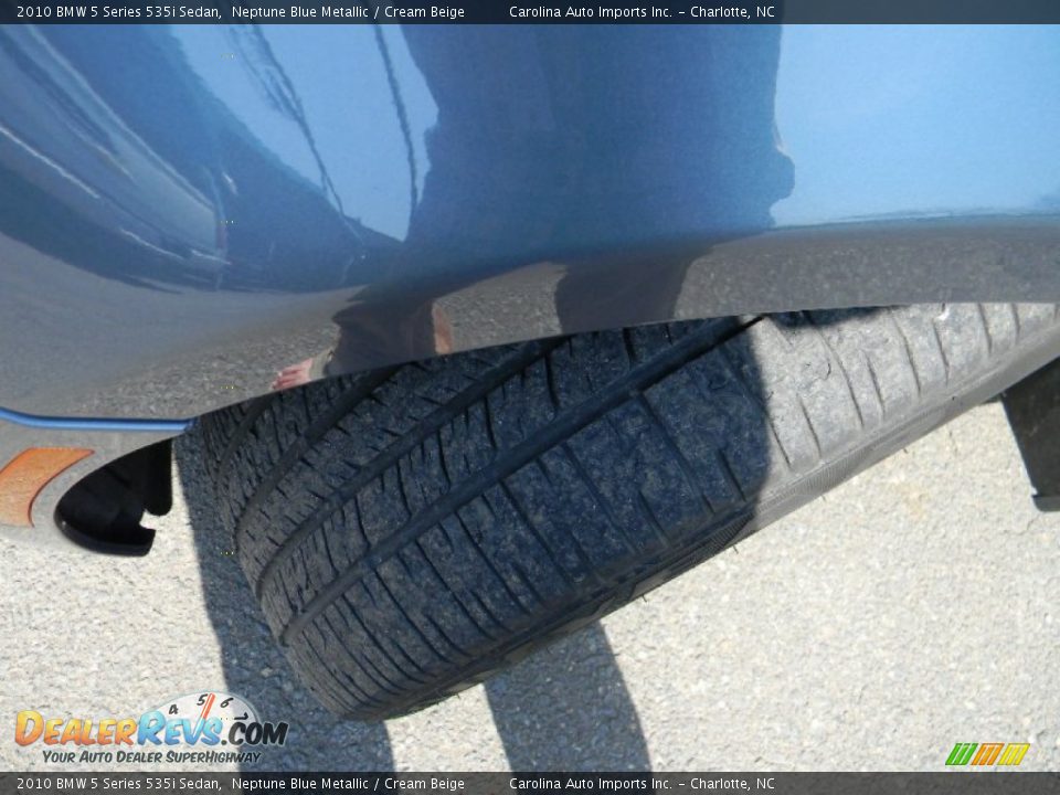 2010 BMW 5 Series 535i Sedan Neptune Blue Metallic / Cream Beige Photo #27