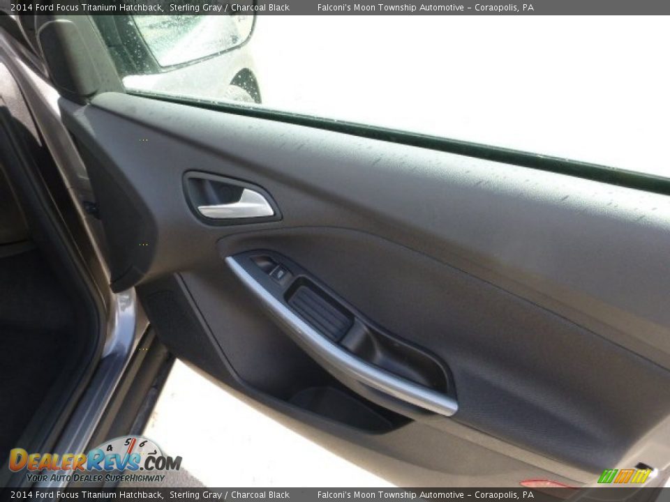 2014 Ford Focus Titanium Hatchback Sterling Gray / Charcoal Black Photo #12