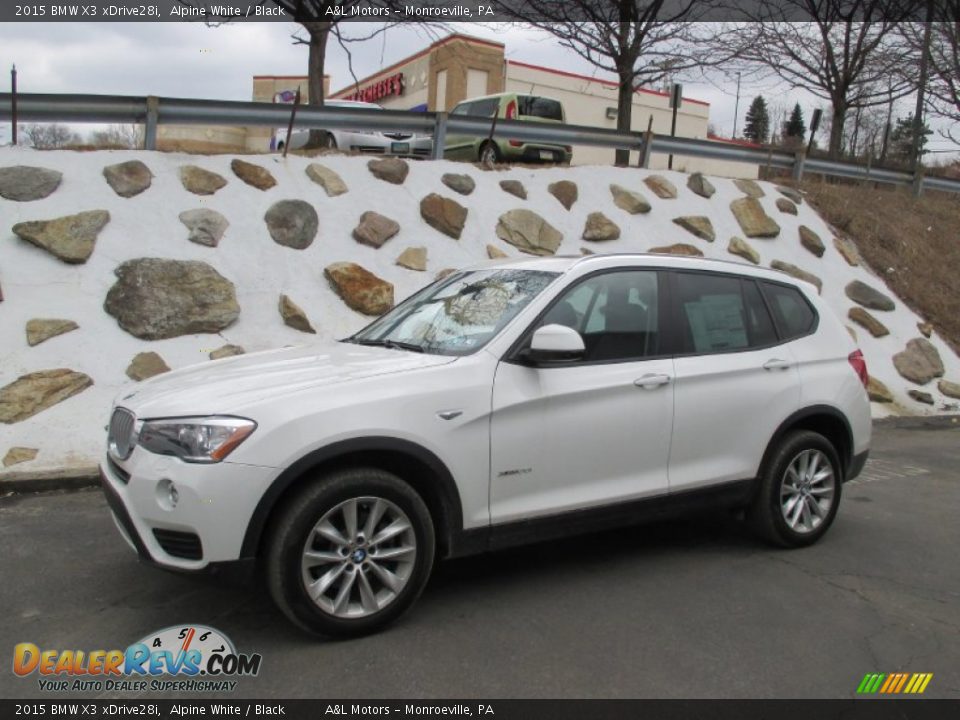 2015 BMW X3 xDrive28i Alpine White / Black Photo #1