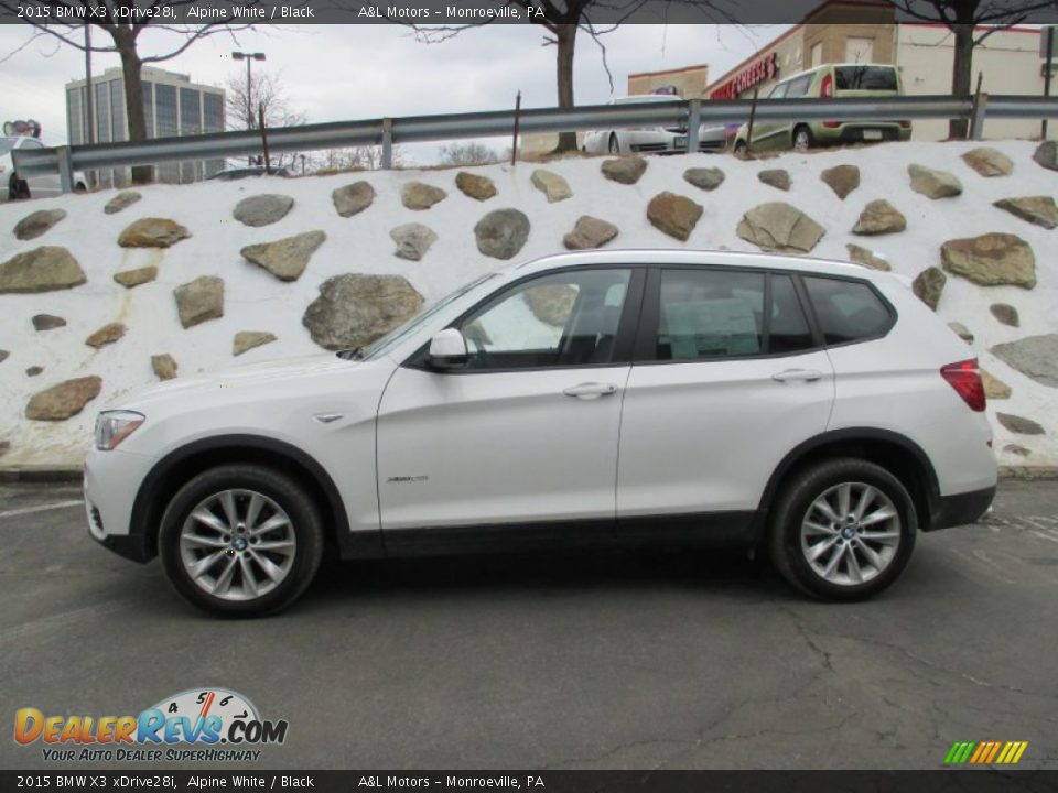 2015 BMW X3 xDrive28i Alpine White / Black Photo #2