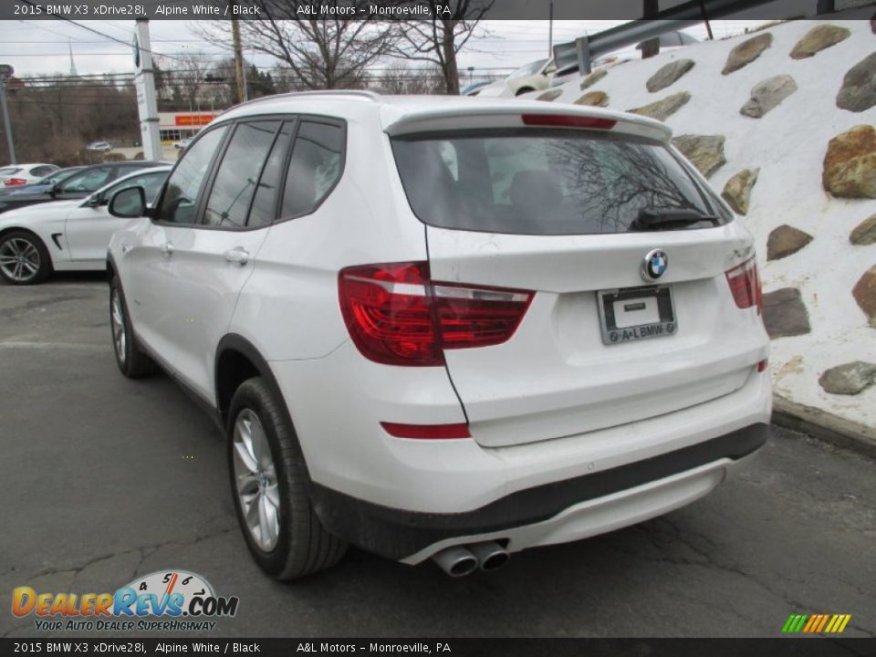 2015 BMW X3 xDrive28i Alpine White / Black Photo #5