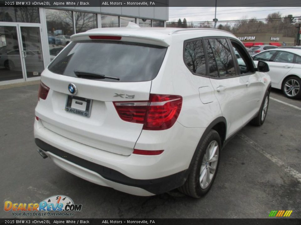 2015 BMW X3 xDrive28i Alpine White / Black Photo #7