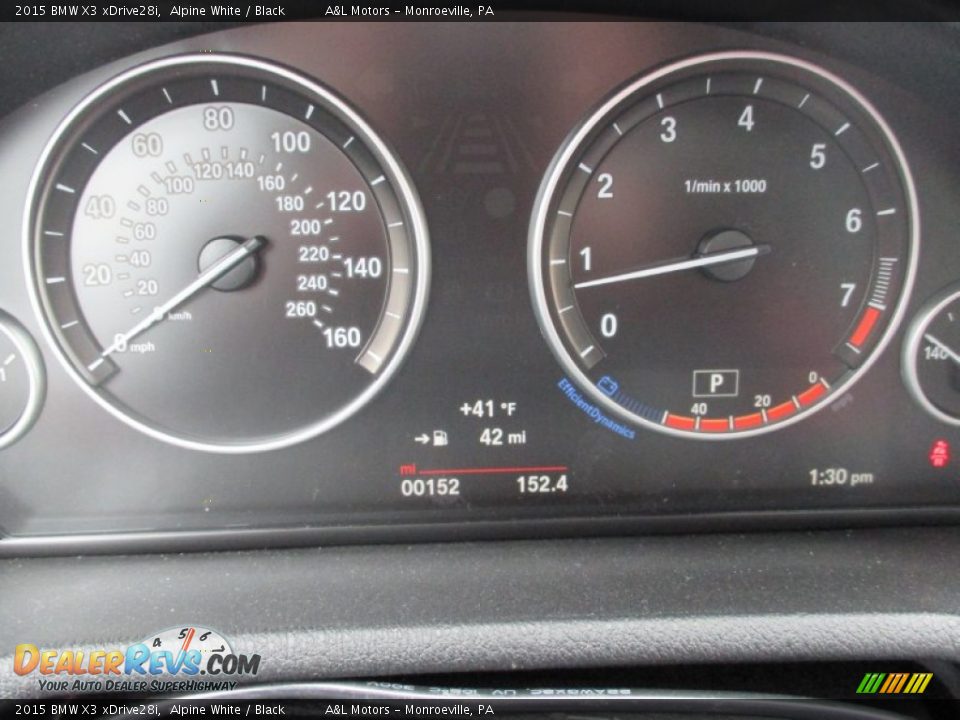 2015 BMW X3 xDrive28i Alpine White / Black Photo #20