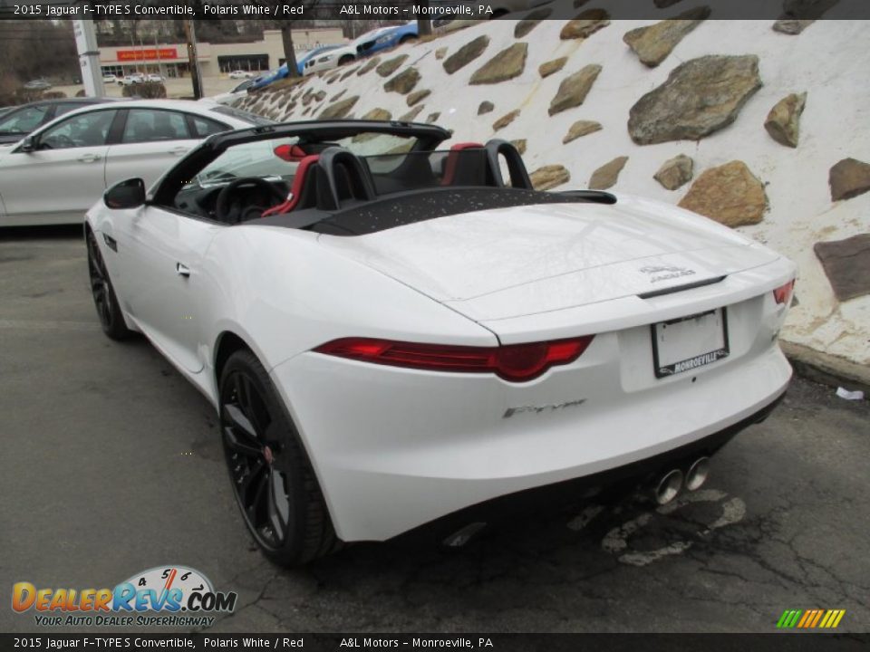 2015 Jaguar F-TYPE S Convertible Polaris White / Red Photo #4