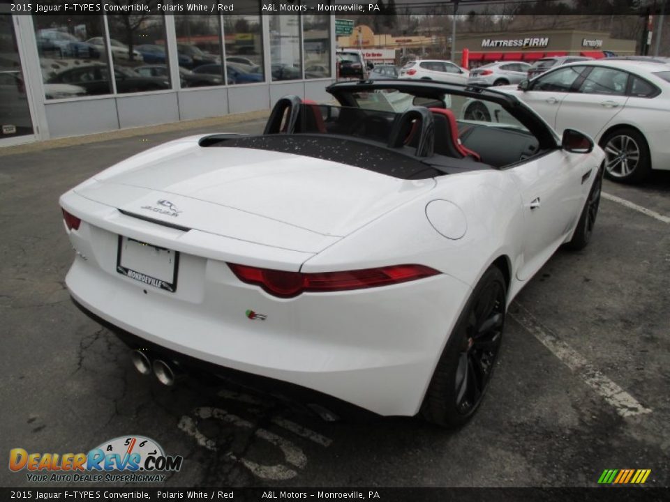 2015 Jaguar F-TYPE S Convertible Polaris White / Red Photo #6